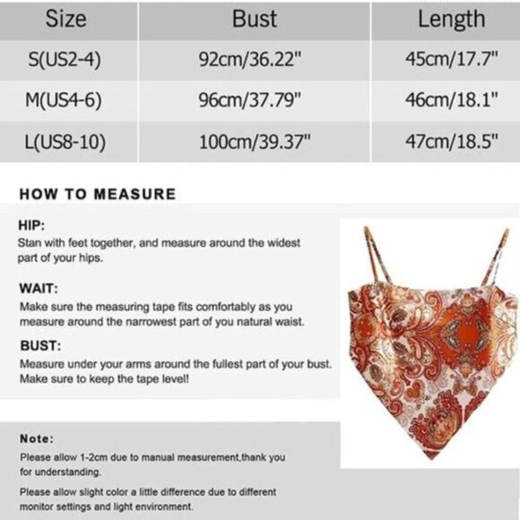 Green Printed Satin Silk Bandana Crop Top Tie Back Triangle Sleeveless Cami Top - Picture 9 of 9